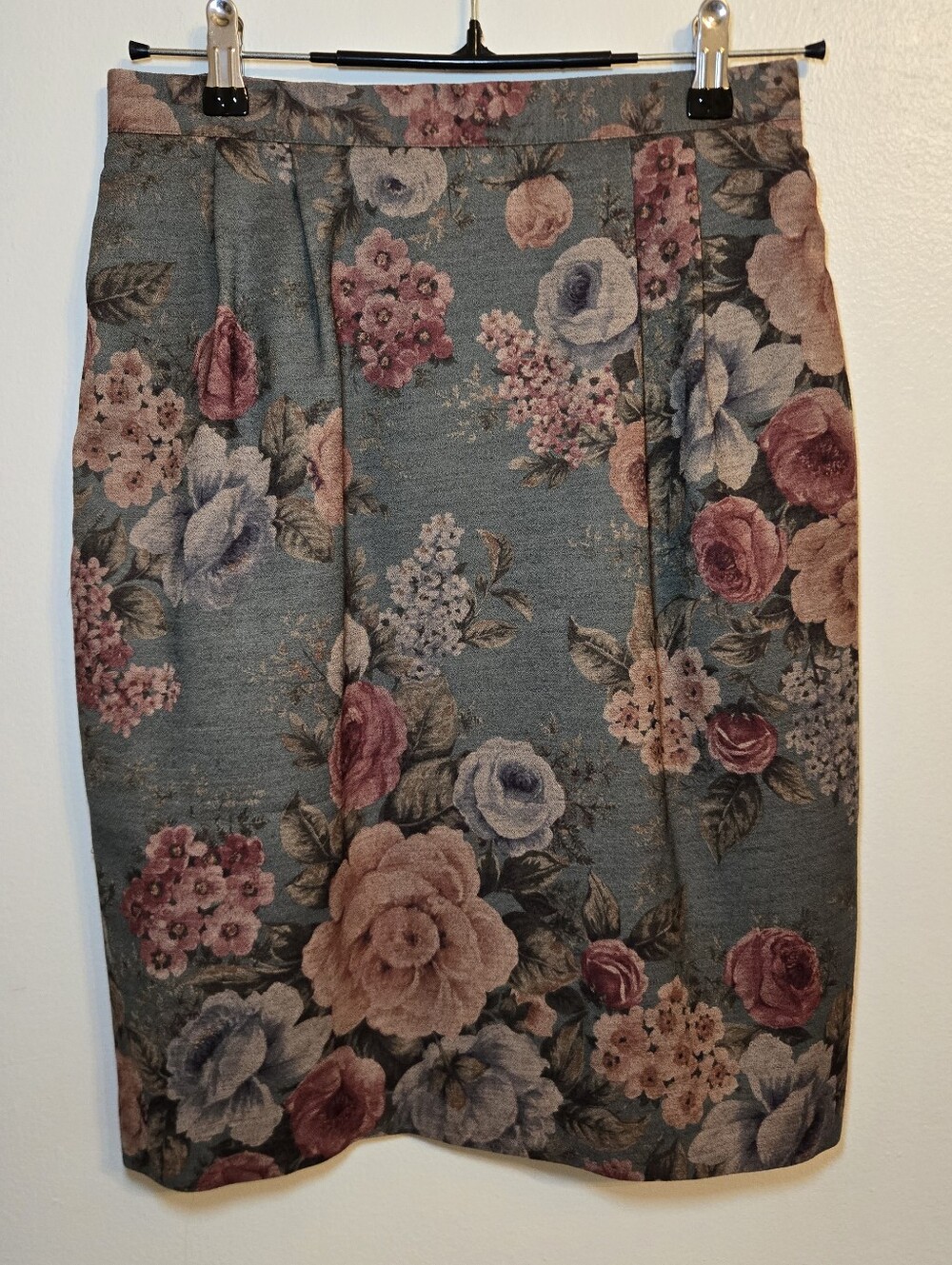 Casual Corner Vintage Floral Midi Skirt Size 8 New Old Stock
